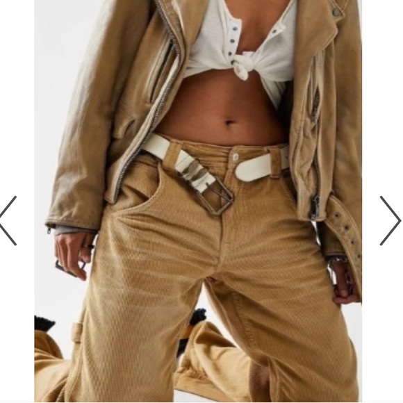 NWT Free People Faye low slung boyfriend corduroy pants size 32 - Picture 2 of 7